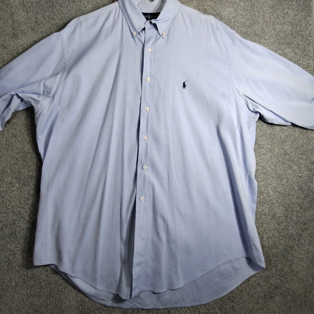 Ralph Lauren Dress Shirt Oxford Button Down Yarmouth Blue 16 1/2 34 35 Business